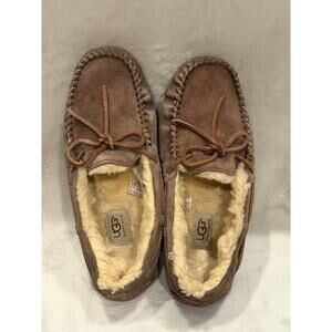 UGG Dakota Suede Moccasin Slippers, Women’s Size 8, Espresso Brown